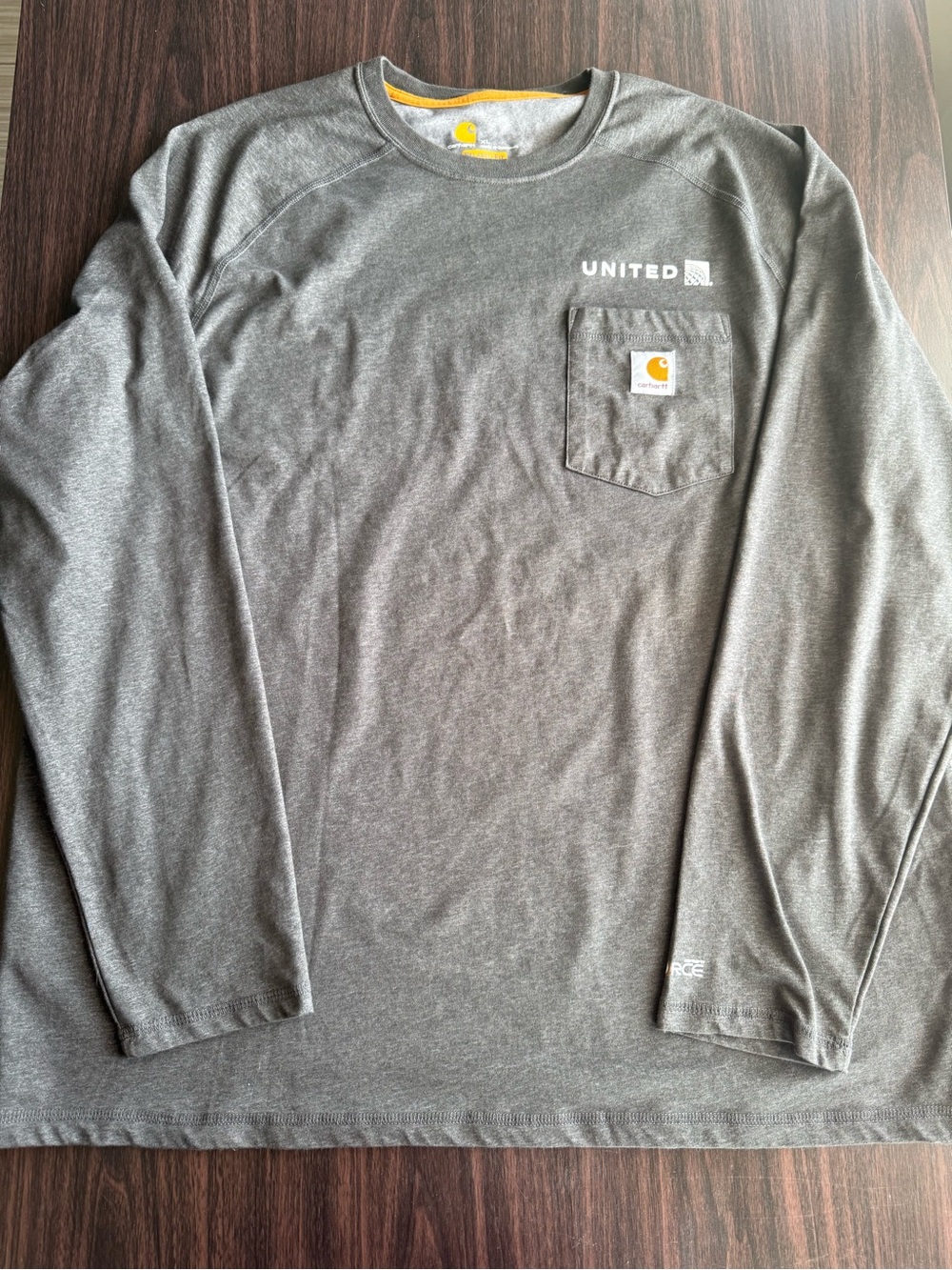 Carhartt Force Relaxed Fit Long-Sleeve Pocket T-Shirt with the United Logo